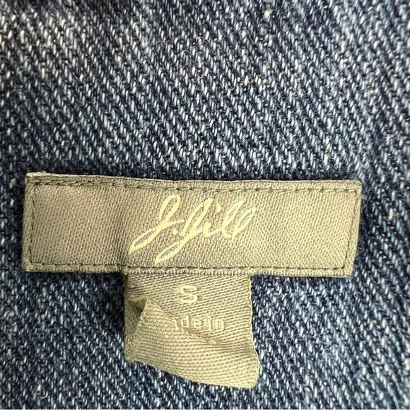 J. Jill Denim Trucker Jacket Womens Small Medium Wash Blue Jean 90's Pockets - Picture 4 of 9